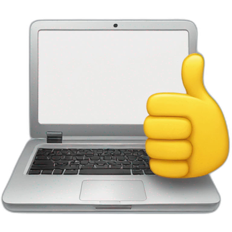 laptop thumbs up emoji