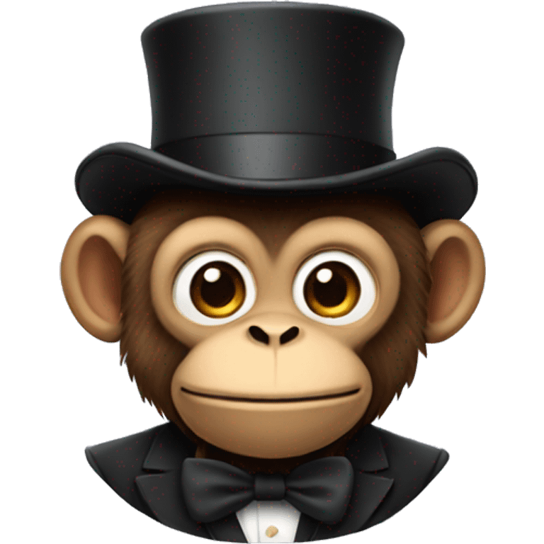 monkey in tophat emoji