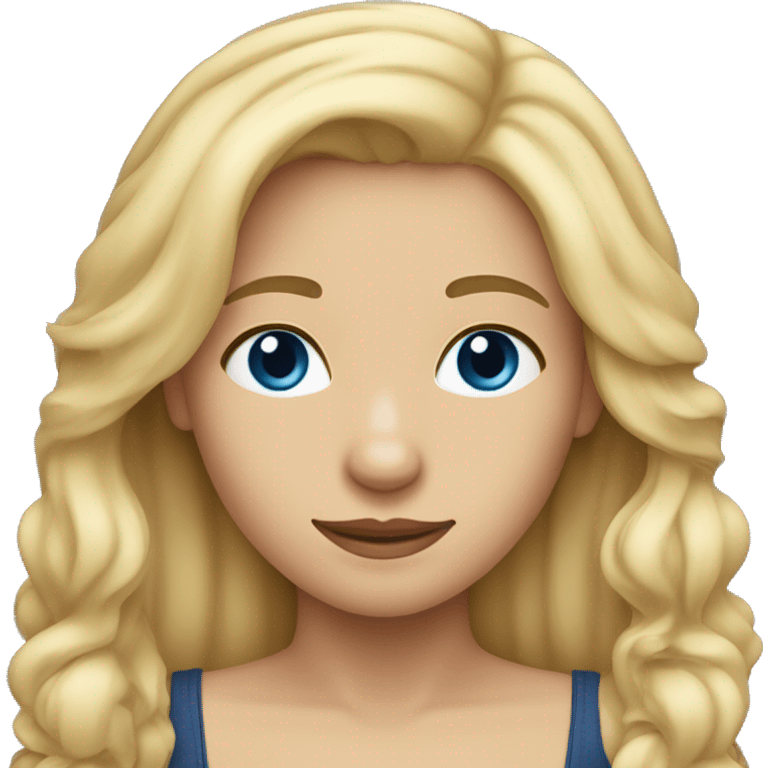 Blonde girl long hair with wire haired dark blue wiener dog on arms  emoji