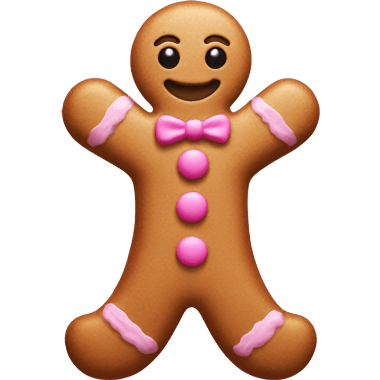 Pink gingerbread man  emoji