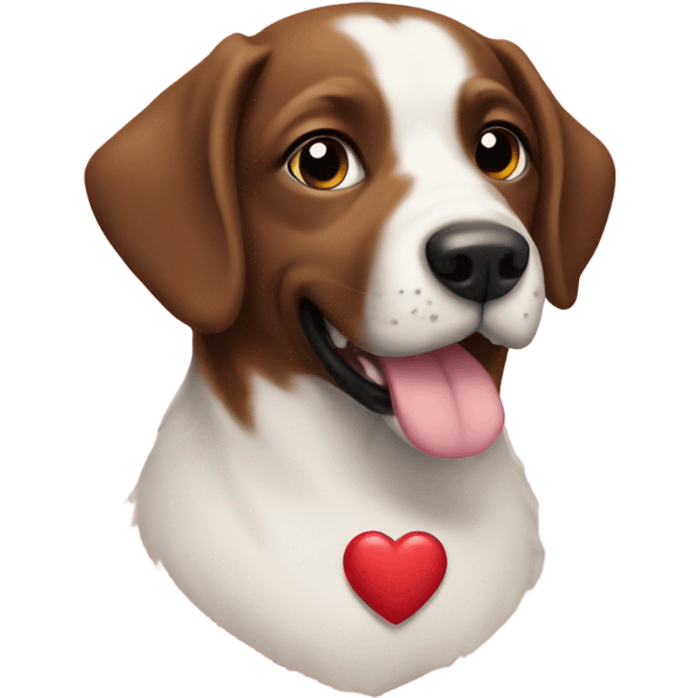 Dog love heart emoji