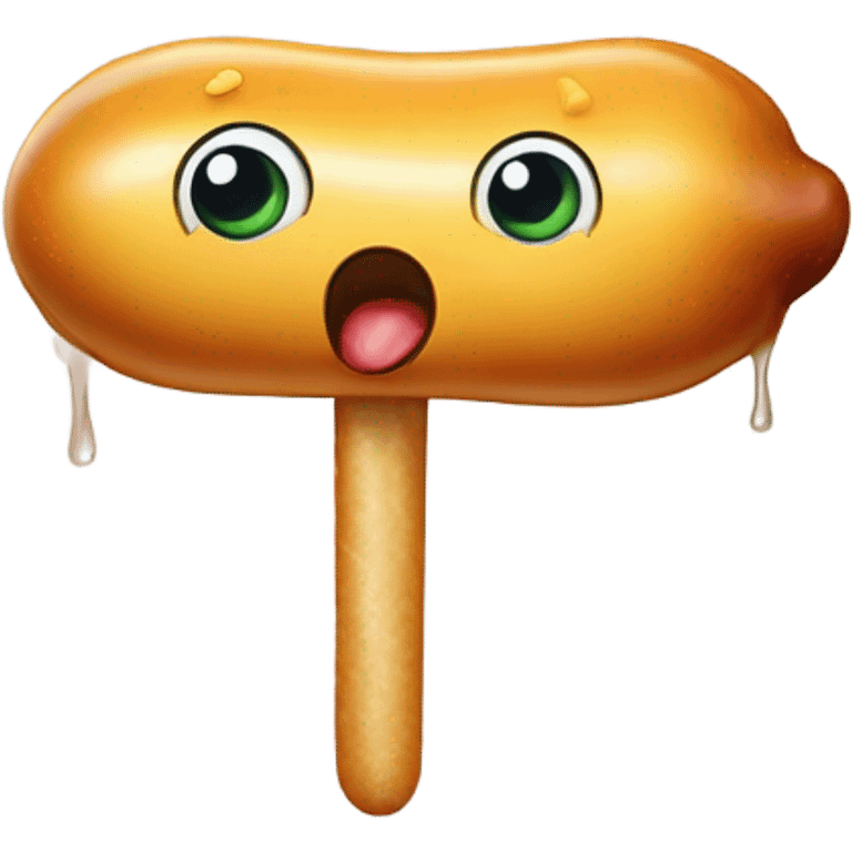 crying corndog emoji