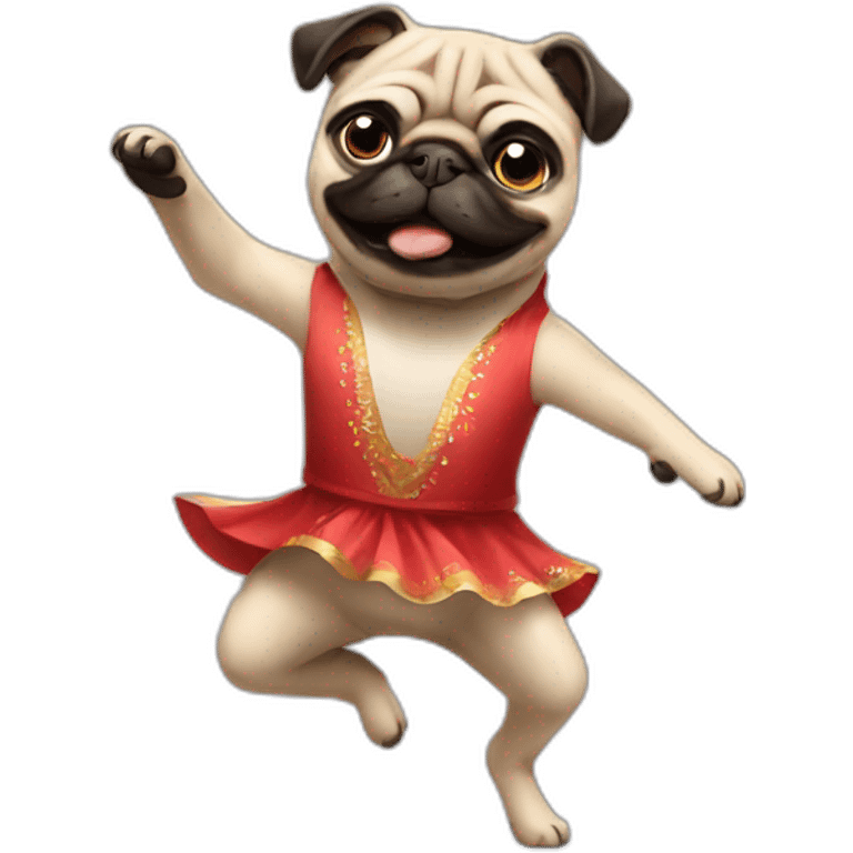 dancing pug emoji