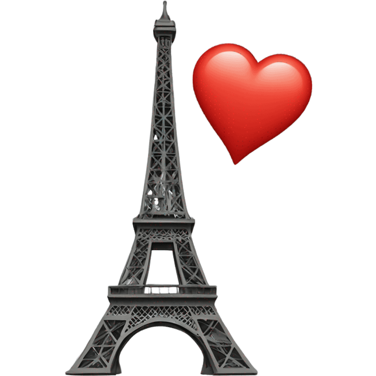 Eiffel Tower with heart emoji