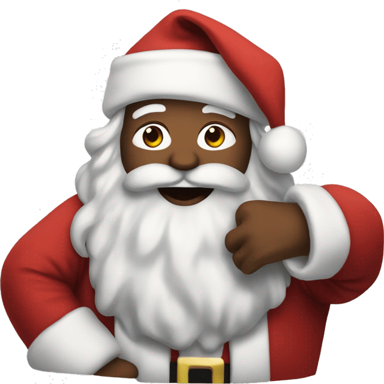 Santa with rizz emoji