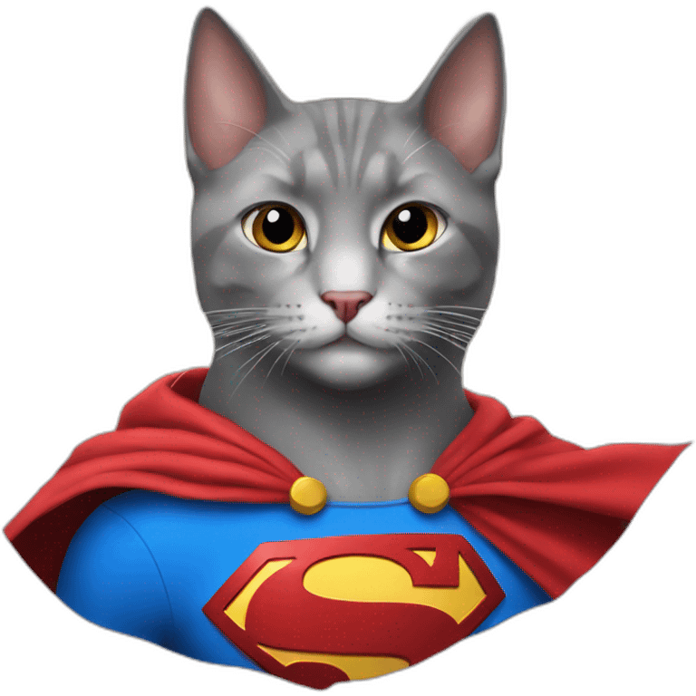 cat in a superman costume emoji