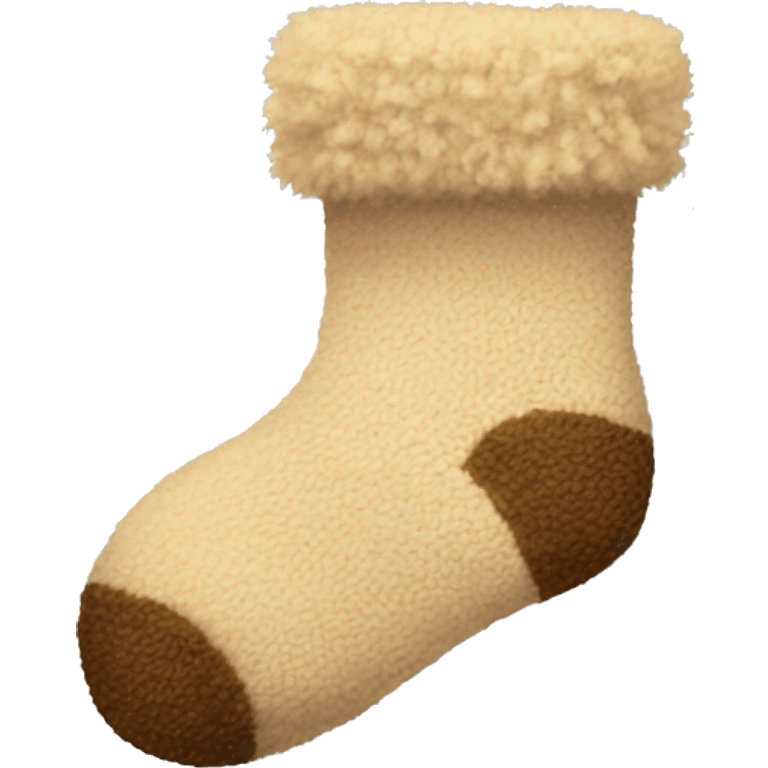 Beige fuzzy socks emoji