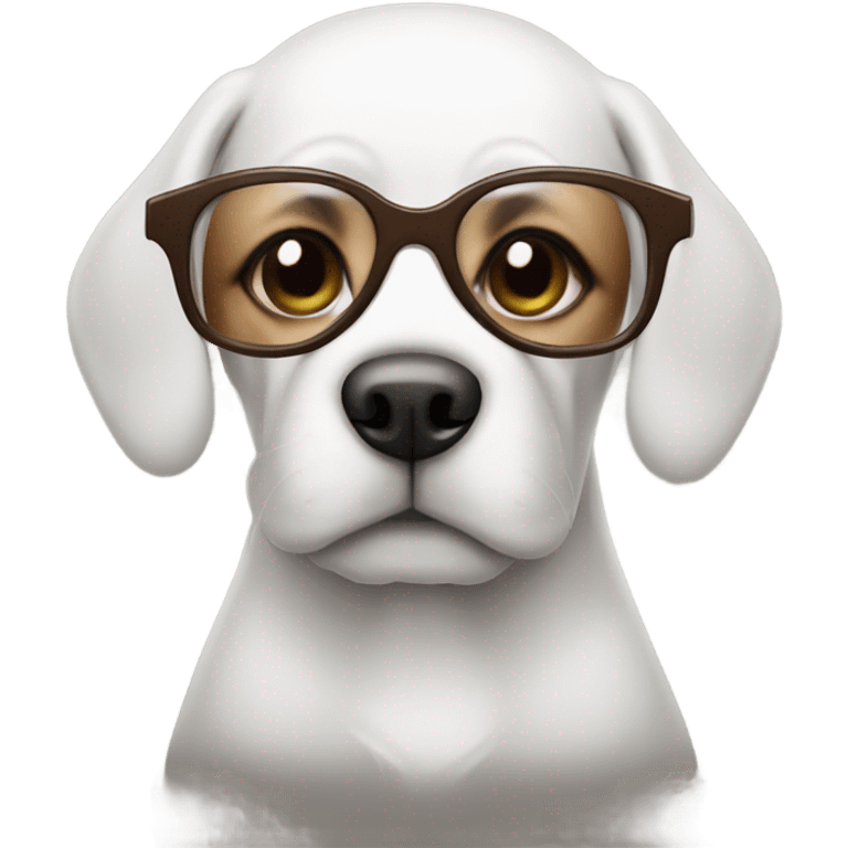 dog wearing glasses emoji