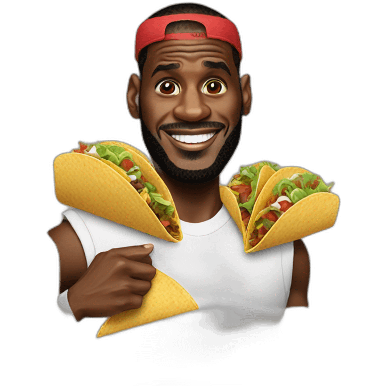 lebron James with tacos emoji