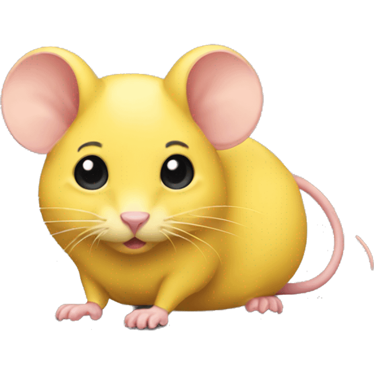 yellow-colour-mouse emoji