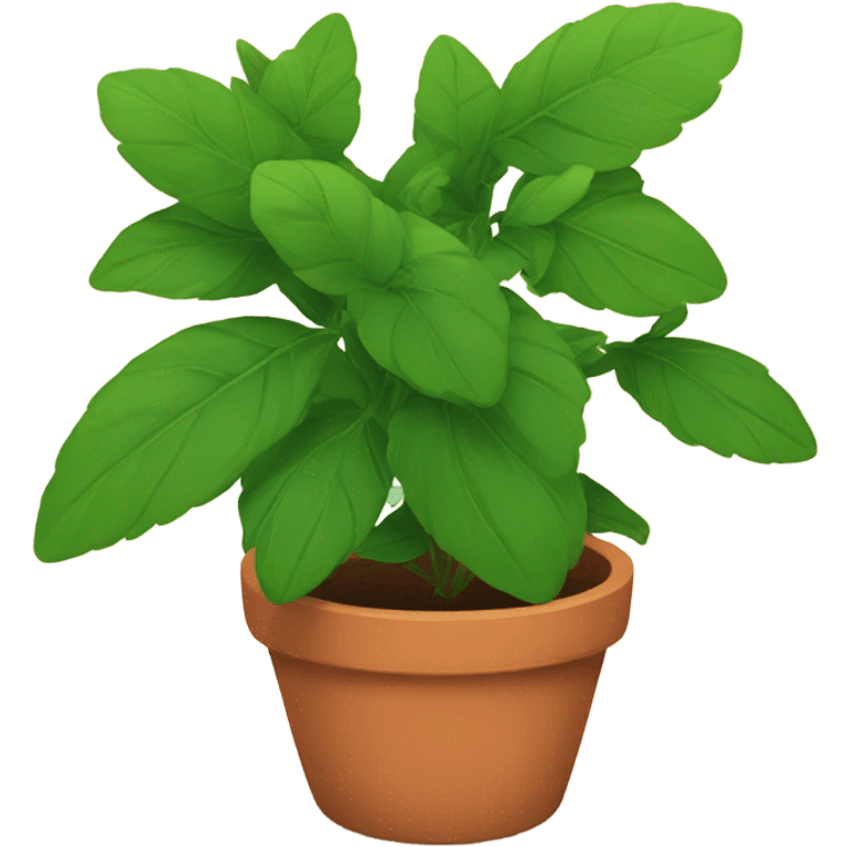 a herb plant in a pot emoji