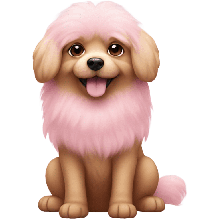 Pink dog emoji