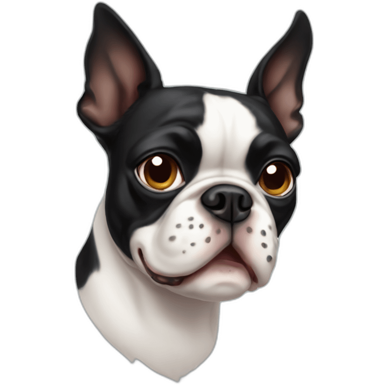 stubborn boston terrier emoji