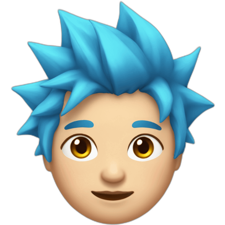 Older fat lesbian Chilean very short spiky bright blue hair emoji