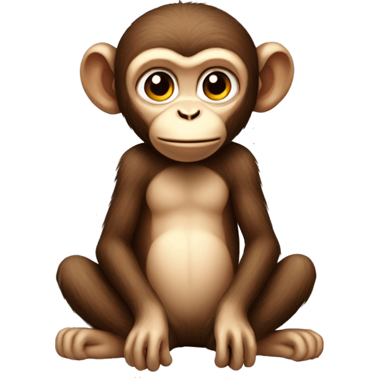 sitting cute monkey emoji