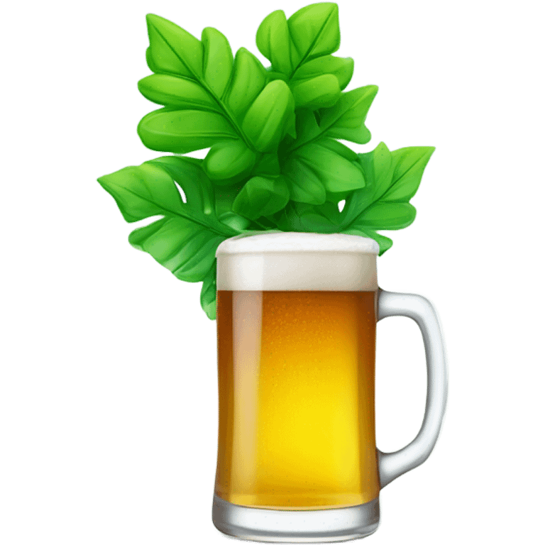 potted plant + beer emoji