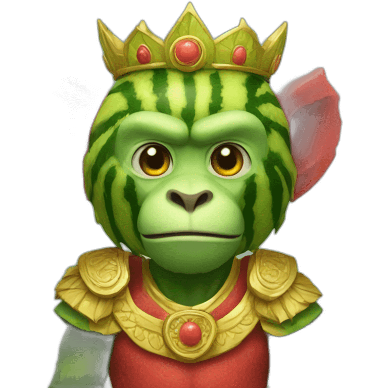 watermelon monkey king emoji