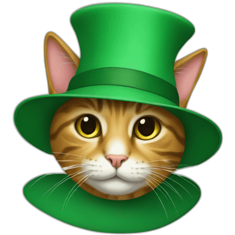 Cat green hat emoji