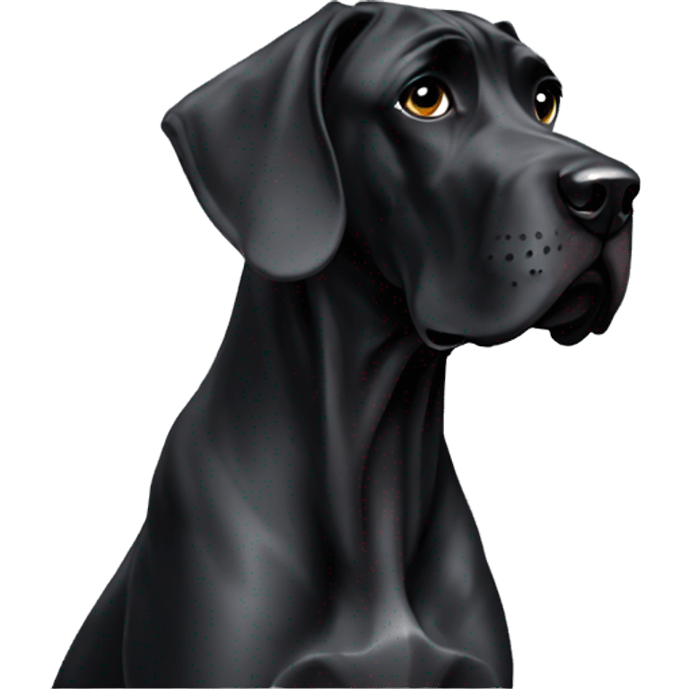 Black Great Dane emoji