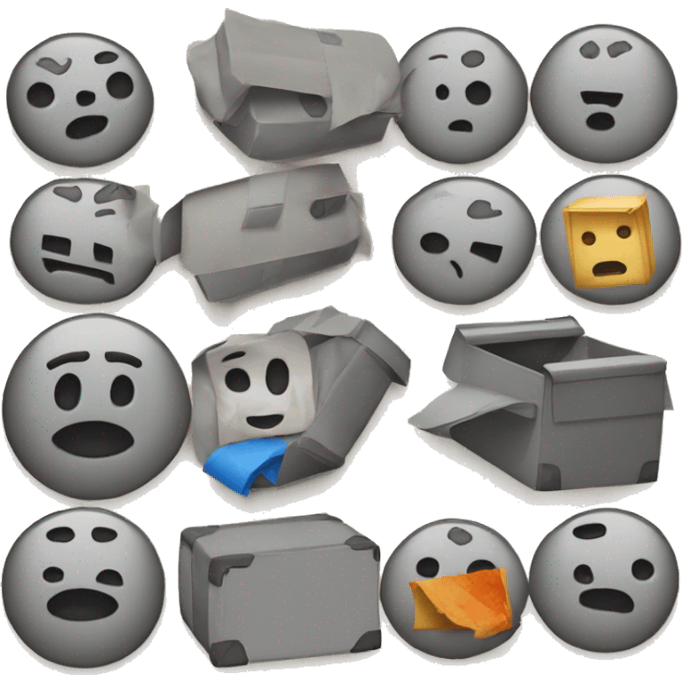 palete com cargas, caixas de papelão emoji