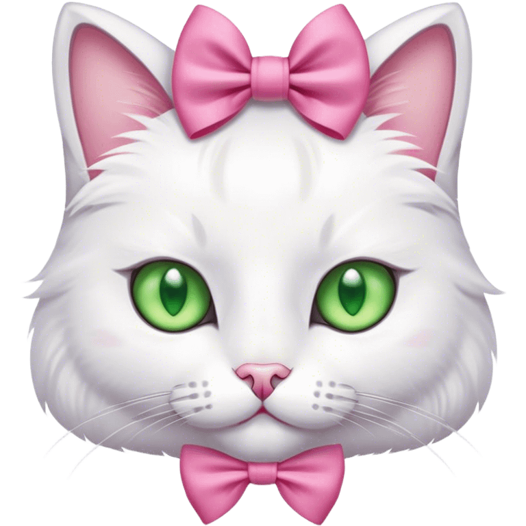 Cat with a pink bow emoji