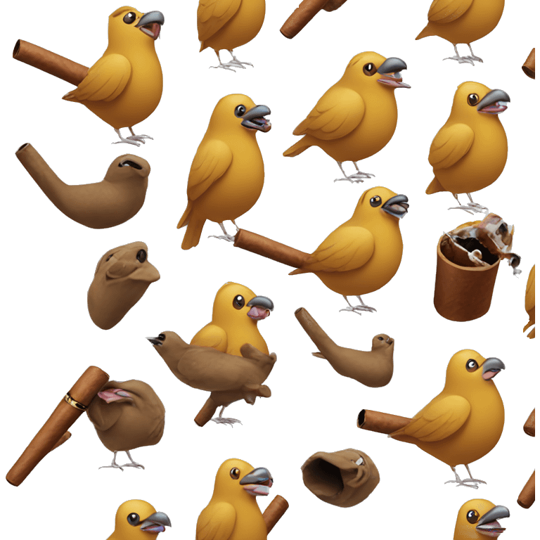 bird smoking a cigar  emoji