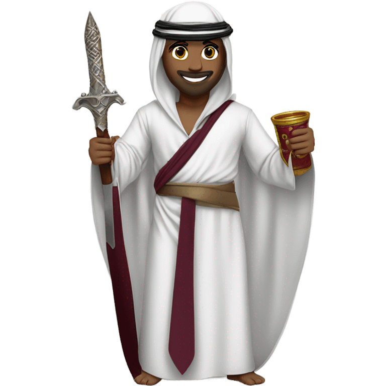 middle east with Qatari traditioanl costume emoji