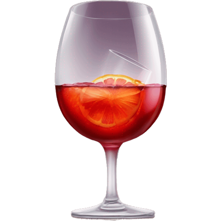 Campari Spritz in big glass of wine  emoji