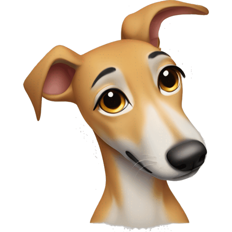 fawn tiger greyhound close eyes with pawls  emoji