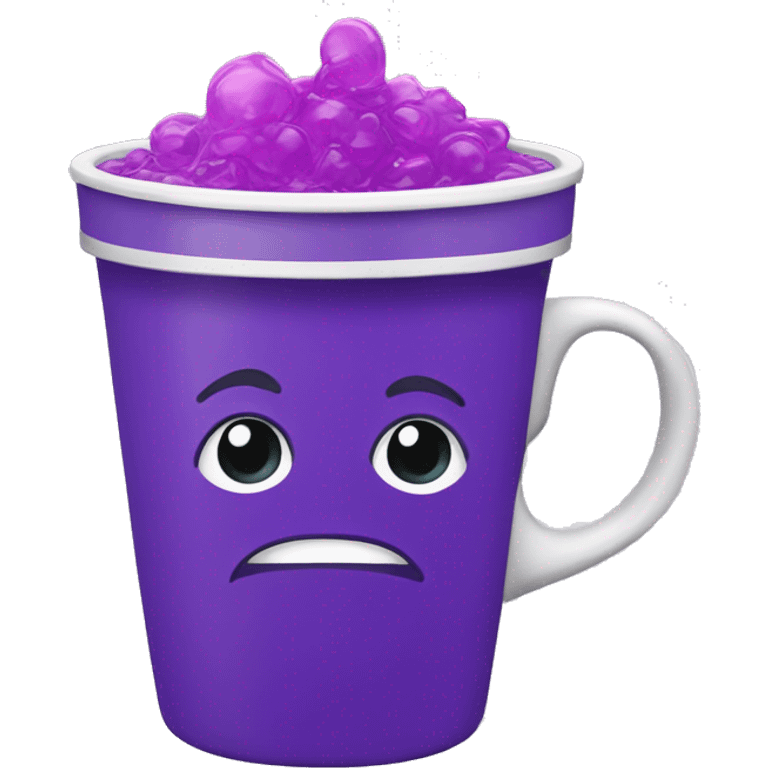 cup with purple liquid and jolly ranches inside emoji