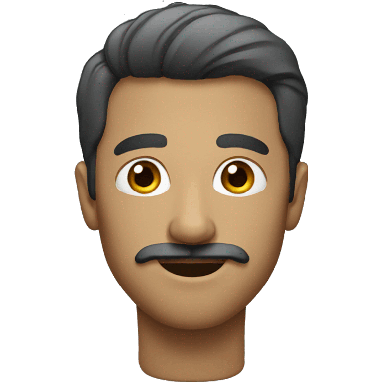 Man with short mustache and hair to the side emoji