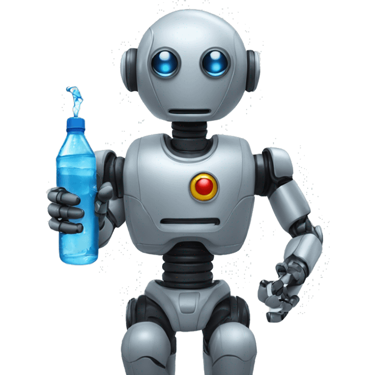 robot with water guns emoji