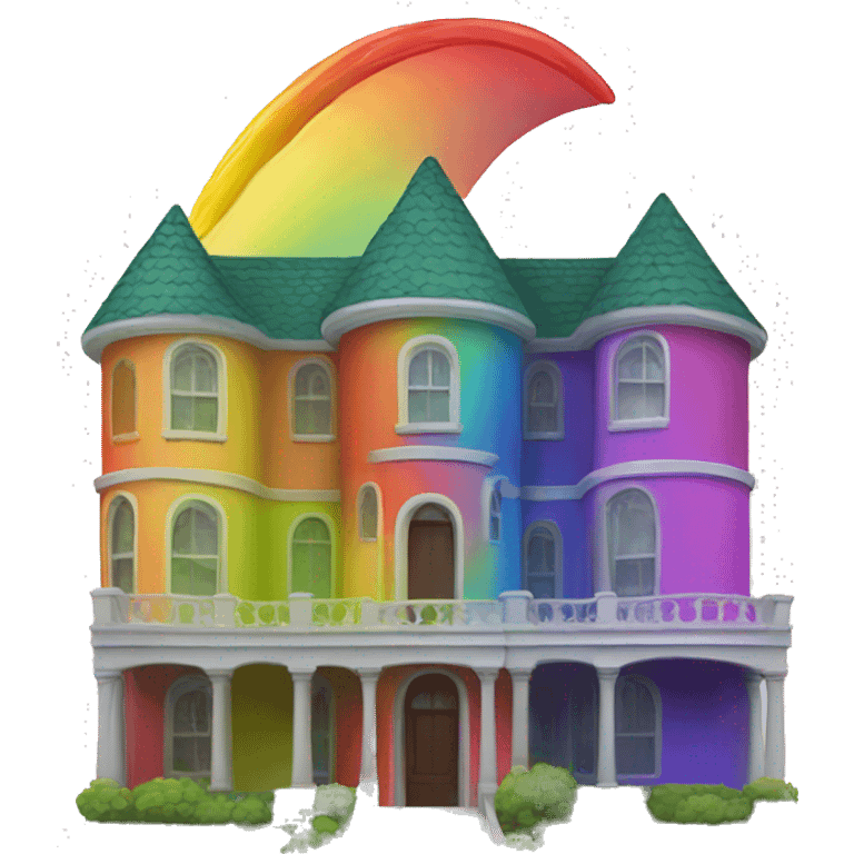 Rainbow mansion emoji