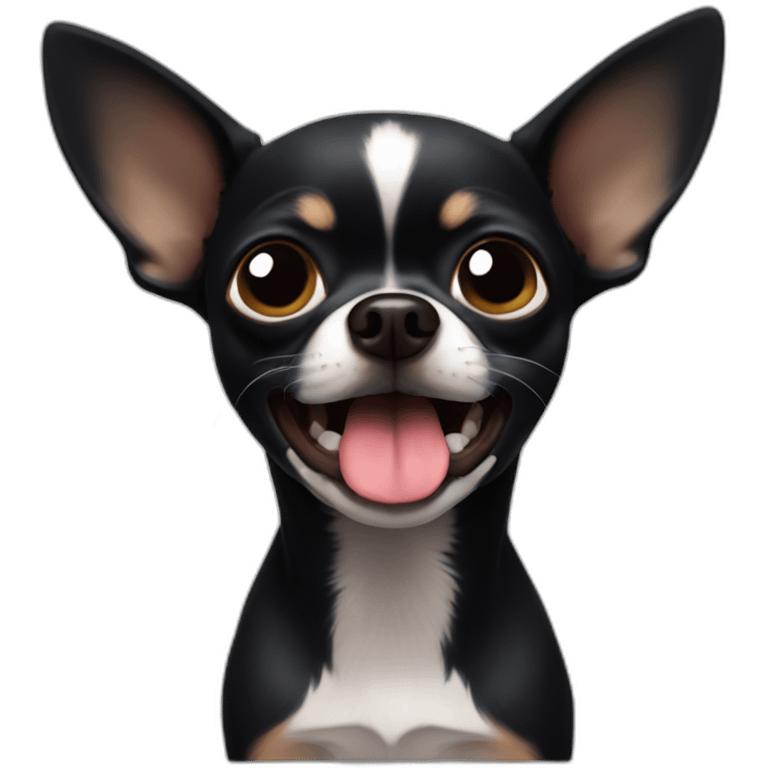 Dark chihuahua lick emoji