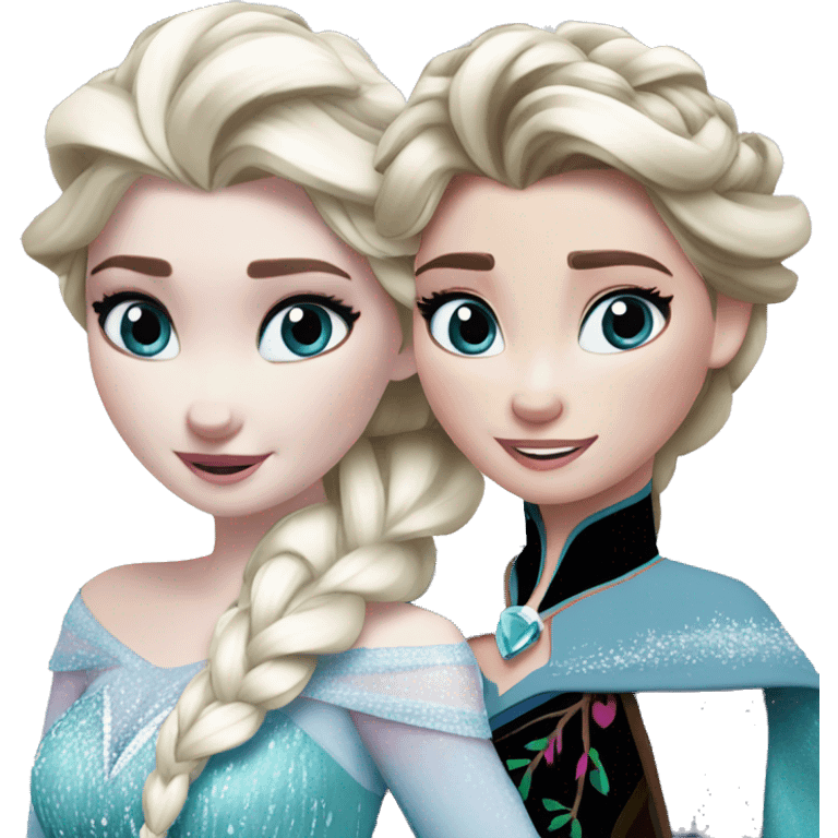 elsa and anna frozen emoji