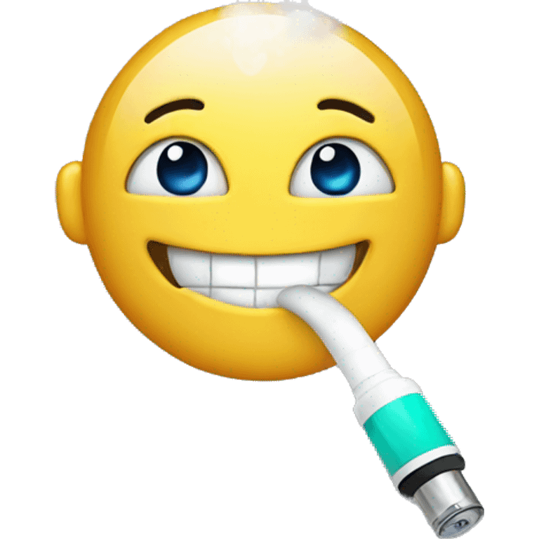 Smiling vape emoji