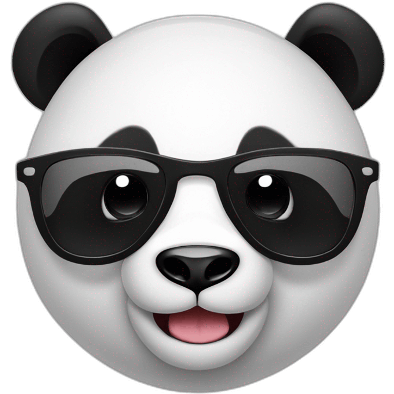 Panda mit Kopfhörer und Sonnenbrille emoji