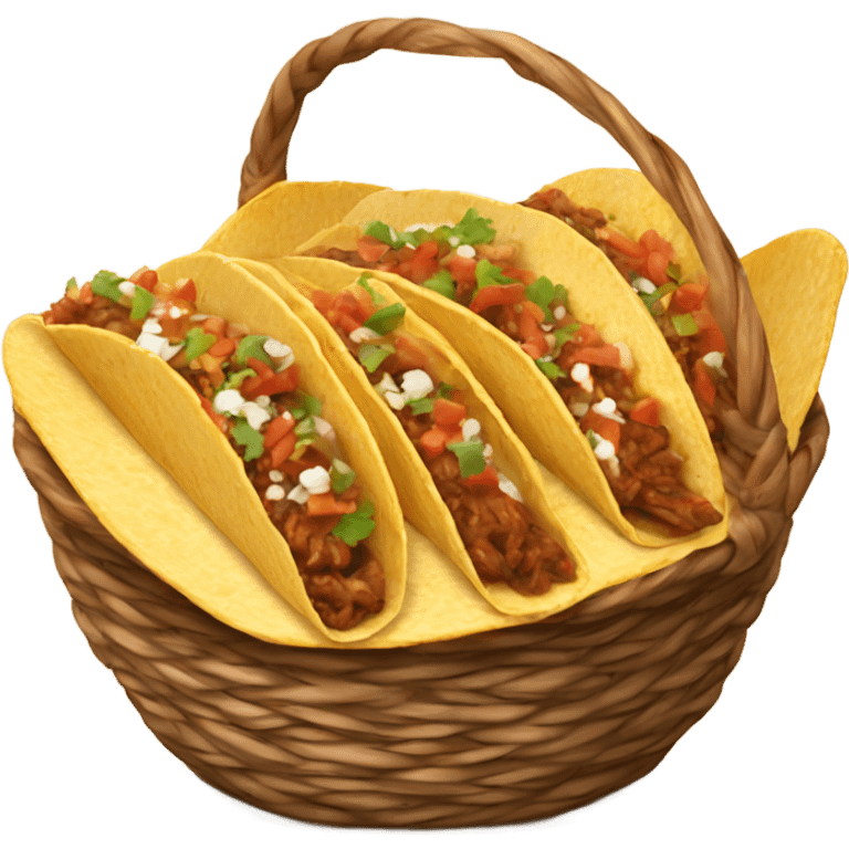 Basket of birria tacos to go  emoji