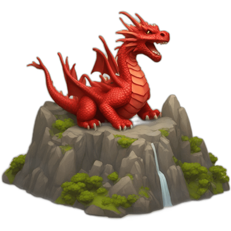 red dragon mountain emoji