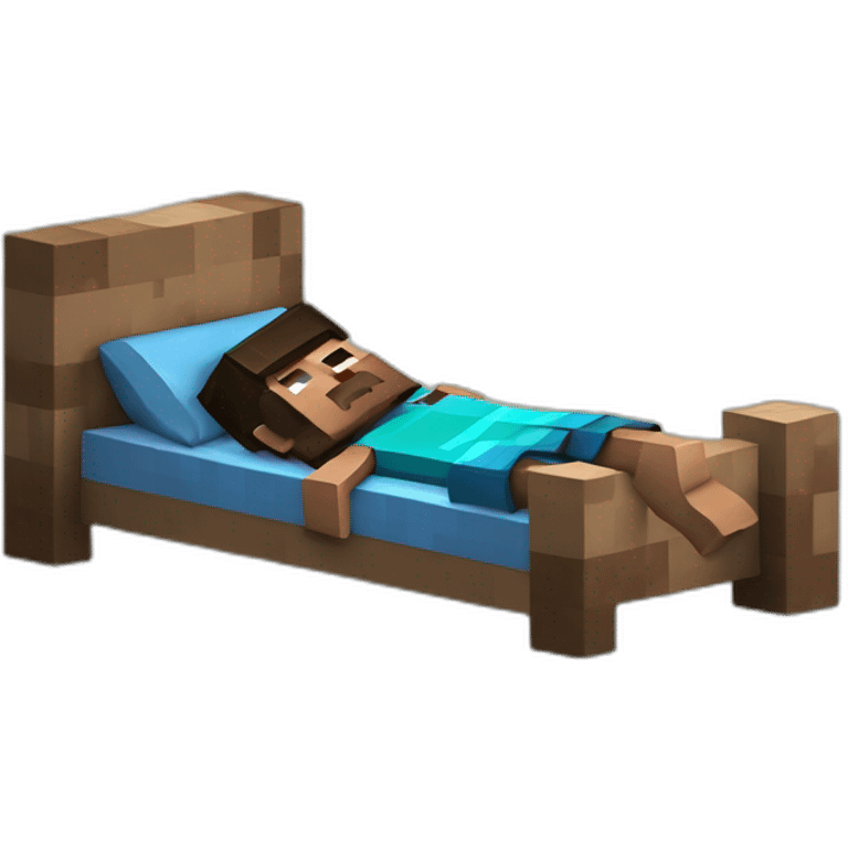 Minecraft Steve sleeping emoji