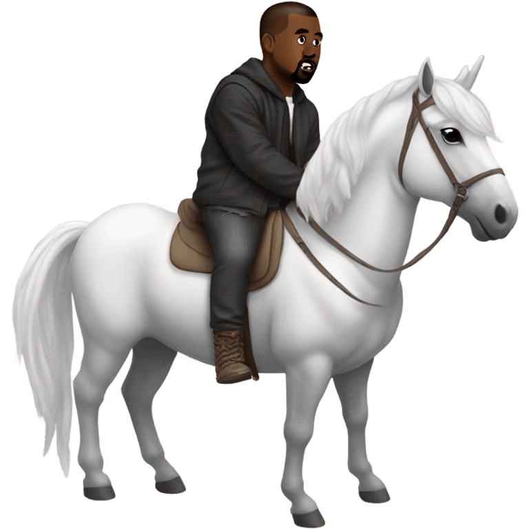 kanye west on a unicorn emoji