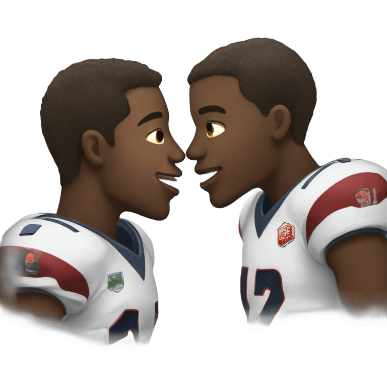 Football players kissing emoji