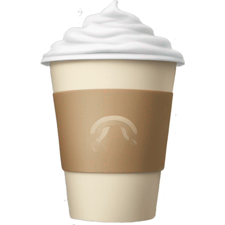 beige starbucks cup with winter pattern emoji