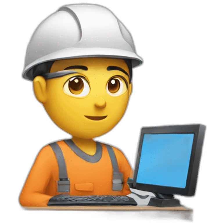 worker with computer emoji