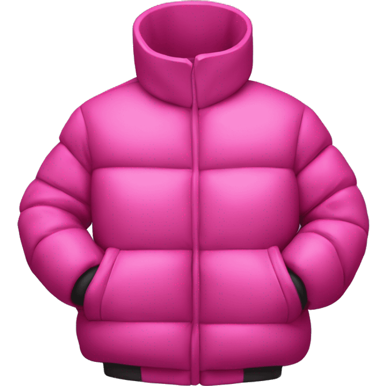 hot pink puffer jacket isolated  emoji