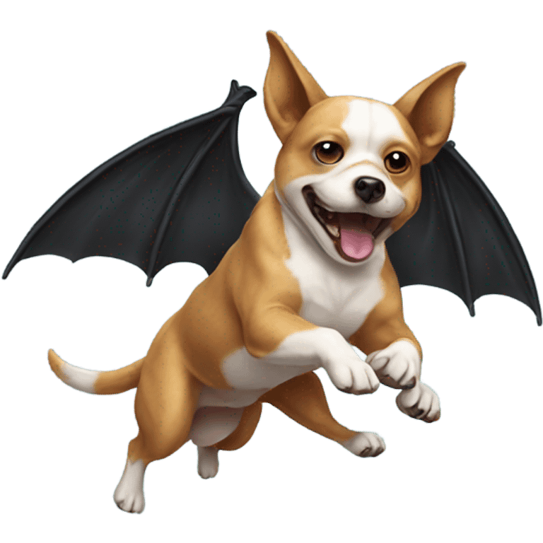 Dog riding bat emoji