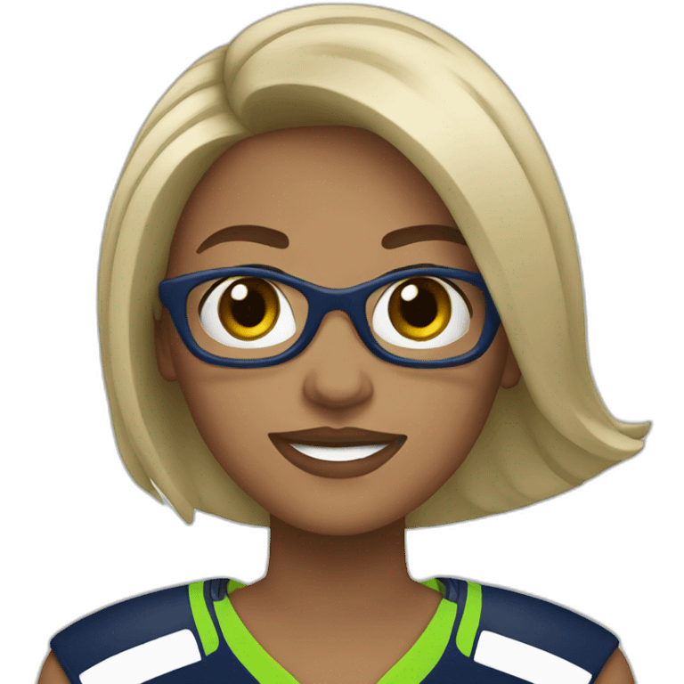 British female Seahawks fan emoji