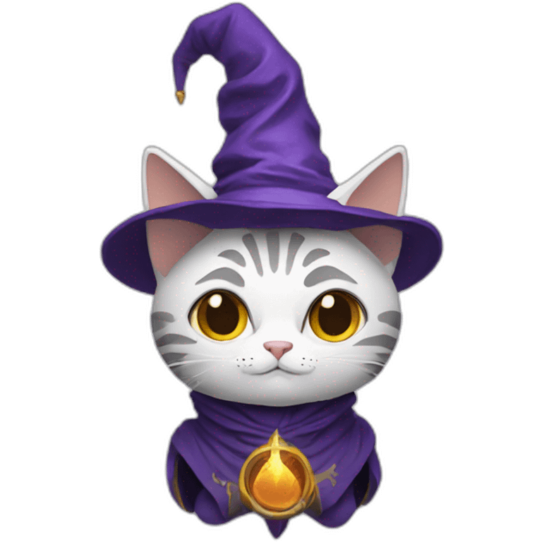 cat wizard flat emoji