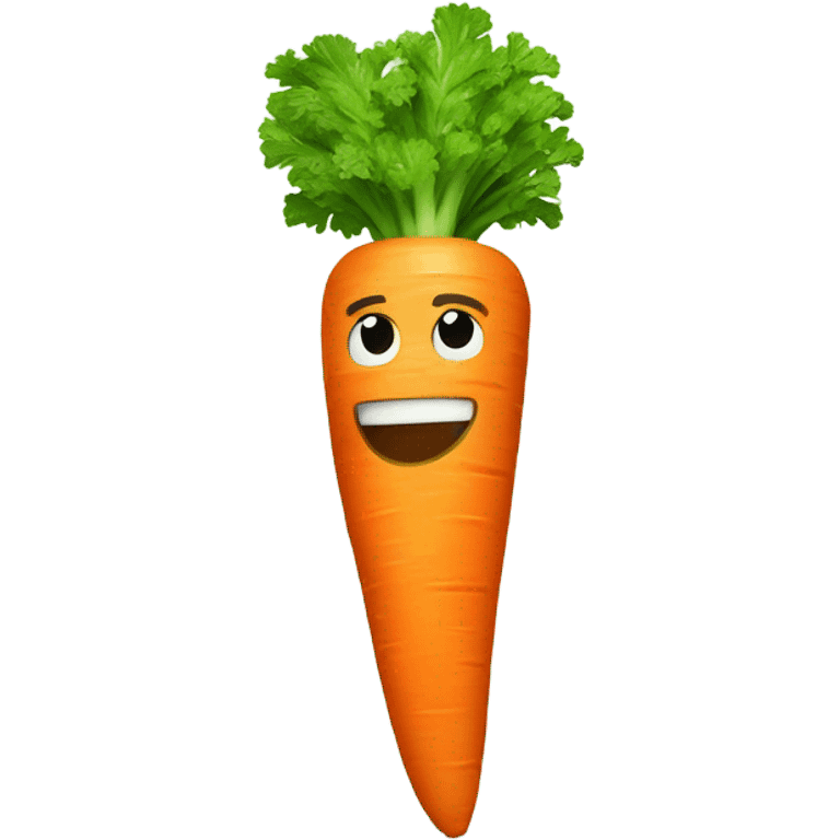 Generate an energetic carrot emoji wearing a sweatband, lifting tiny dumbbells, and looking motivated. emoji