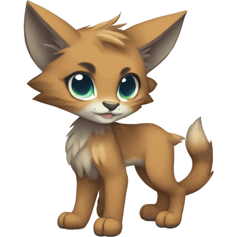 Anthropomorphic Furry-Sona-Fakemon Lynx-Caracal Full Body emoji